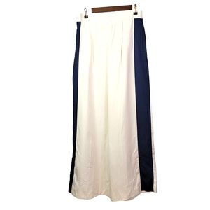 Viktor & Rolf Made in Italy Cotton Silk Blend Designer Palazzo Wide Leg Pants 42